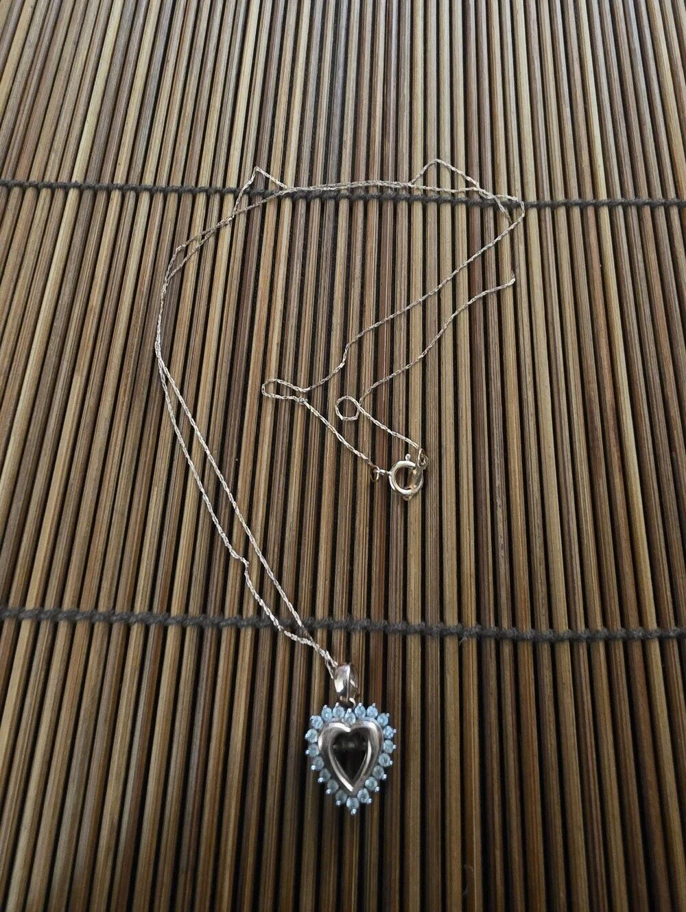 10k Diamond Heart Rose Gold Necklace (Vintage)